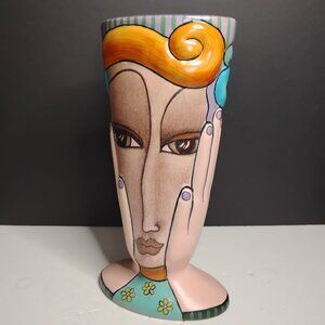 Kimberly Willcox For Silvestri Double Sided Vase 12"